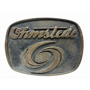 1978 BHS SOLID BRASS‎ OHMSTEDE BELT BUCKLE- Made In The USA